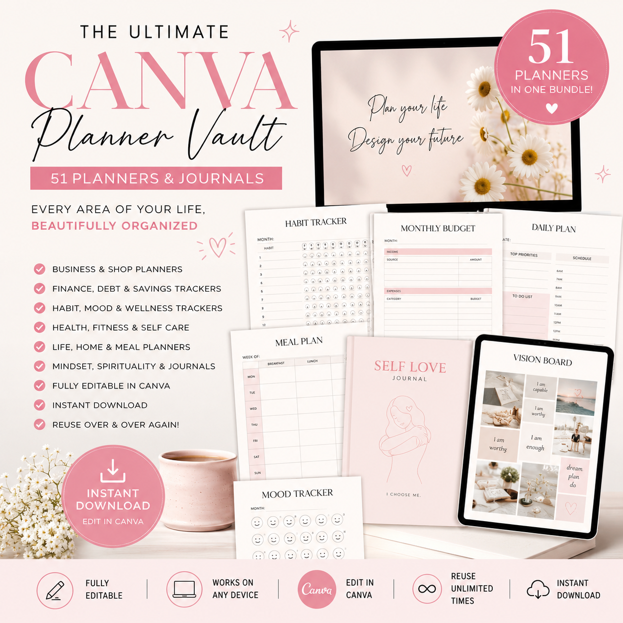 The Soft Life Digital Planner Bundle